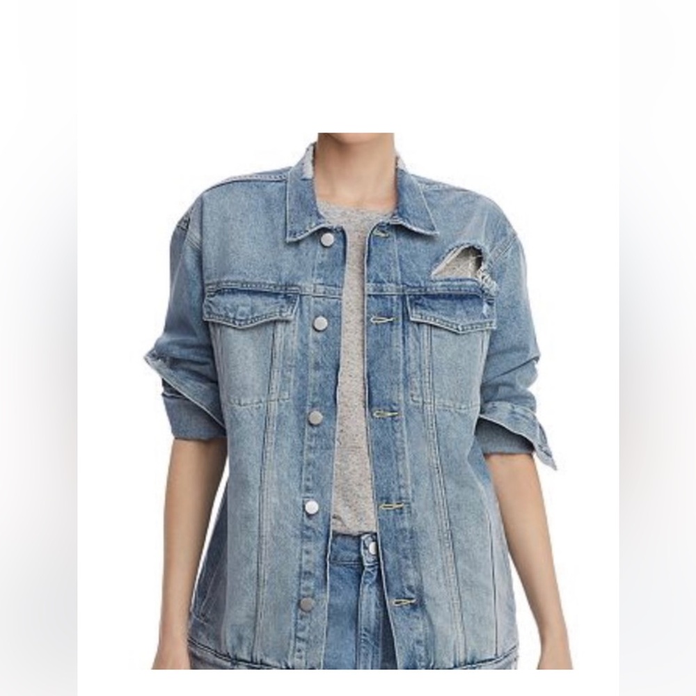 DL1961 Oversized Bonnie Trucker Denim Jacket  Dunaway Women’s Size XS